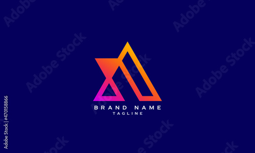 AI, IP, AB, BA, Abstract initial monogram letter alphabet logo design