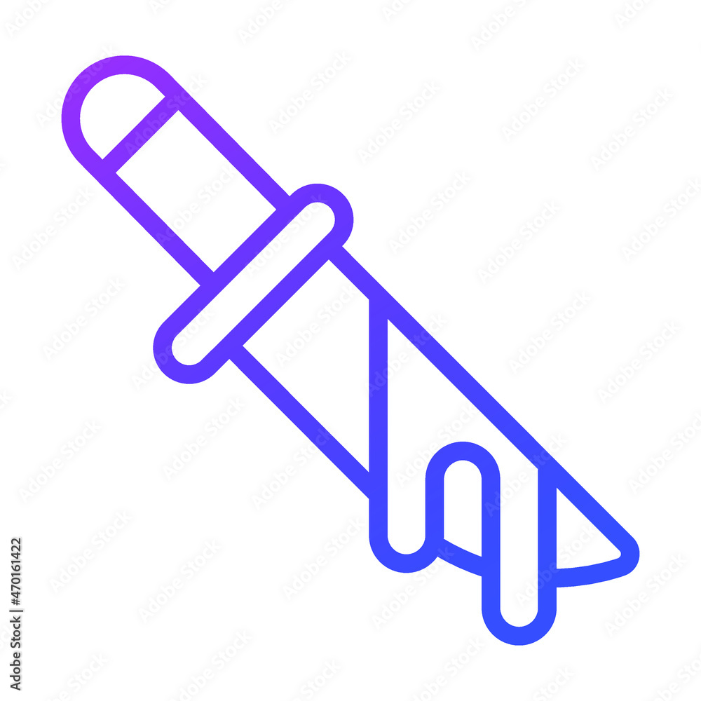Halloween, knife vector outline icon. Halloween, knife vector outline icon.