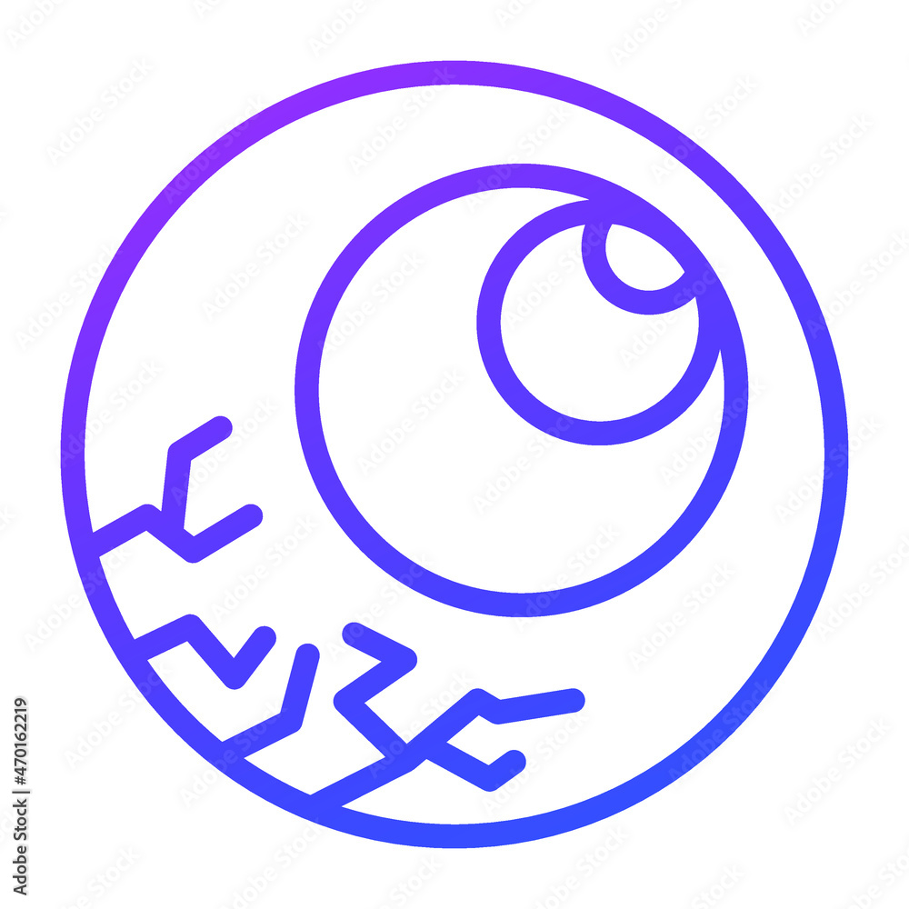 scary eye vector outline icon. scary eye vector outline icon.