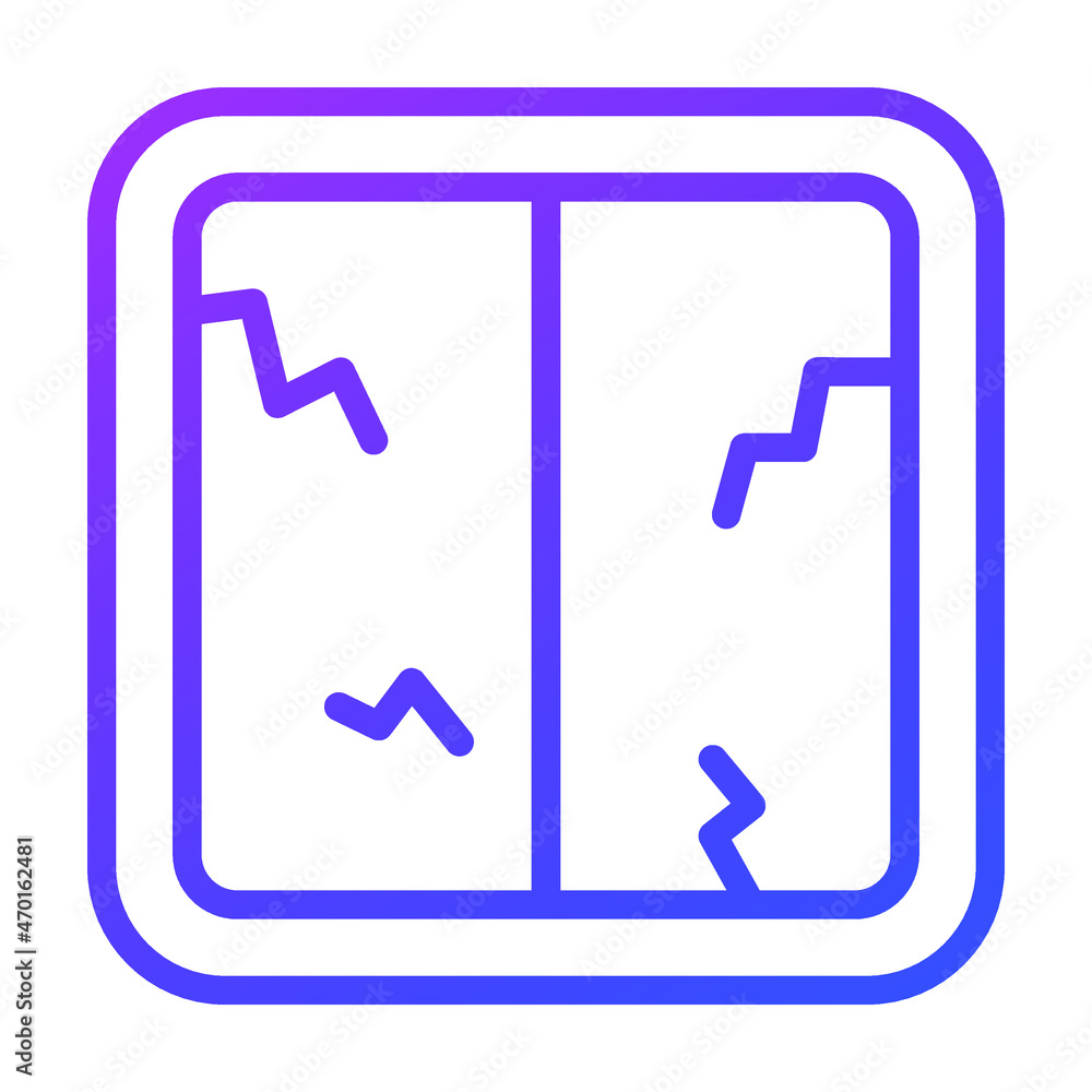 horror window vector outline icon. horror window vector outline icon.