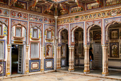 Havelis ( Small Palaces) in Shekhavati Region of India photo