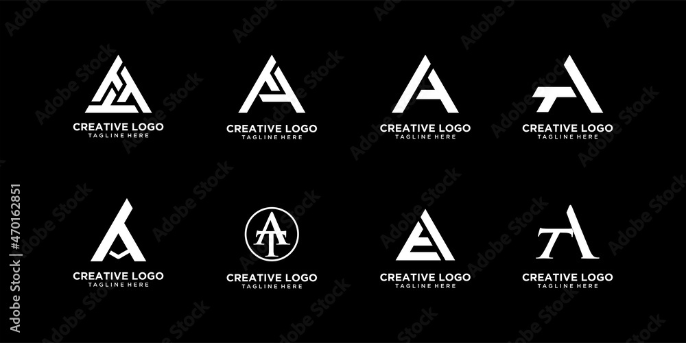 Set bundle letter A logo design Premium Vector Set bundle letter A logo design Premium Vector