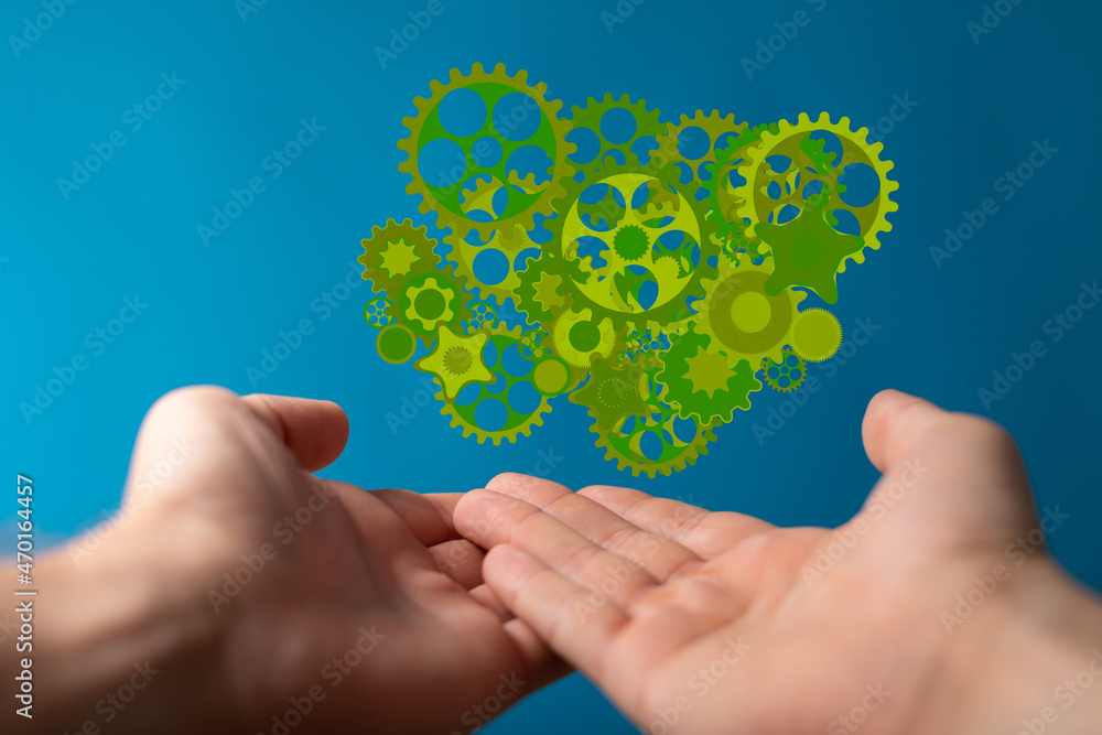 high tech eco green infinity computer technology concept high tech eco green infinity computer technology concept