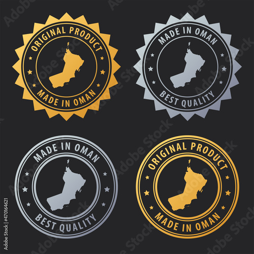 Made in Oman - gold and silver stamp set. Best quality. Original product.