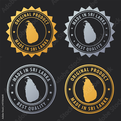 Made in Sri Lanka - gold and silver stamp set. Best quality. Original product.