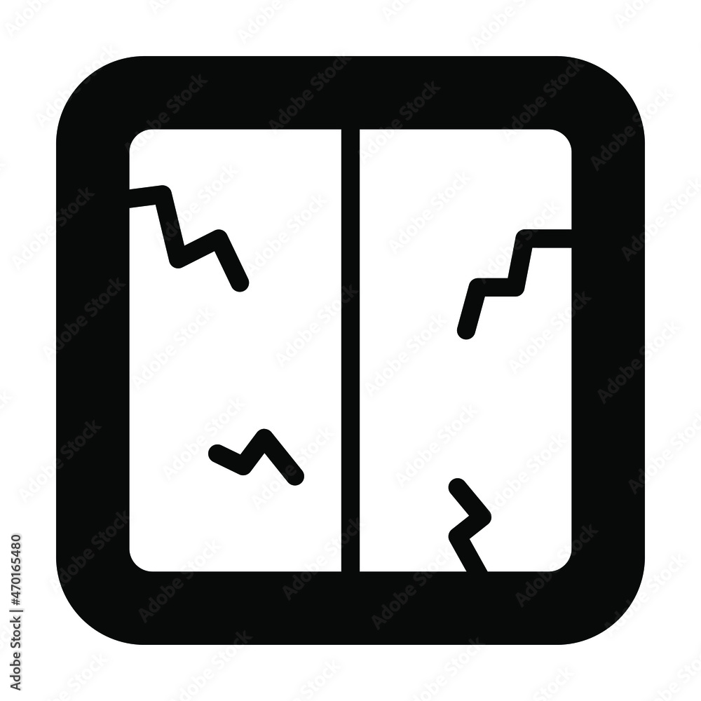 horror window vector black filled outline icon. horror window vector black filled outline icon.