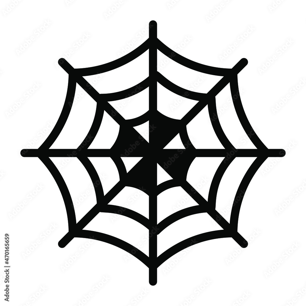 spider, cobweb vector black filled outline icon. spider, cobweb vector black filled outline icon.