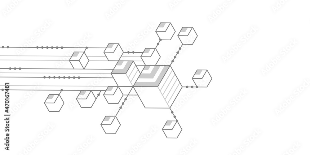 Technology white background .Geometric rhombuses,squares.Abstract tech.Technical drawing.Vector illustration.