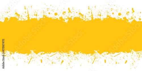 Yellow background.Paint splatter.Grunge Abstract.Strip paint .Vector illustration.