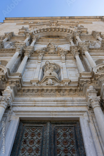 detail of the facade of basilica