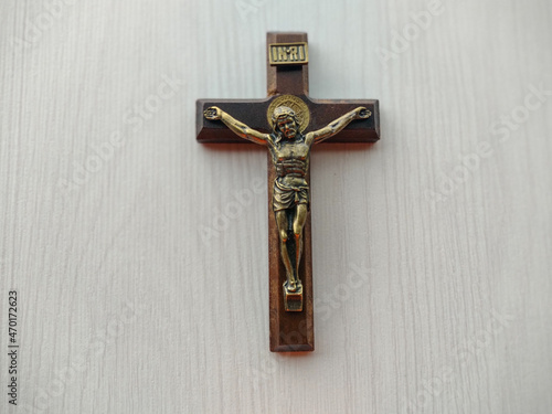 The Christian crucifix, symbol of Jesus Christ, humanity's hope of salvation. Catholic crucifix 