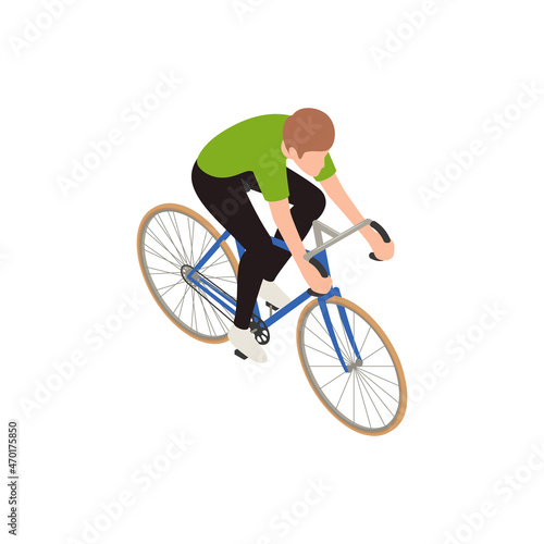 Man Riding Bike Composition