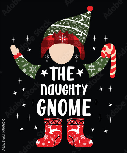 The naughty Gnome T-shirt Design