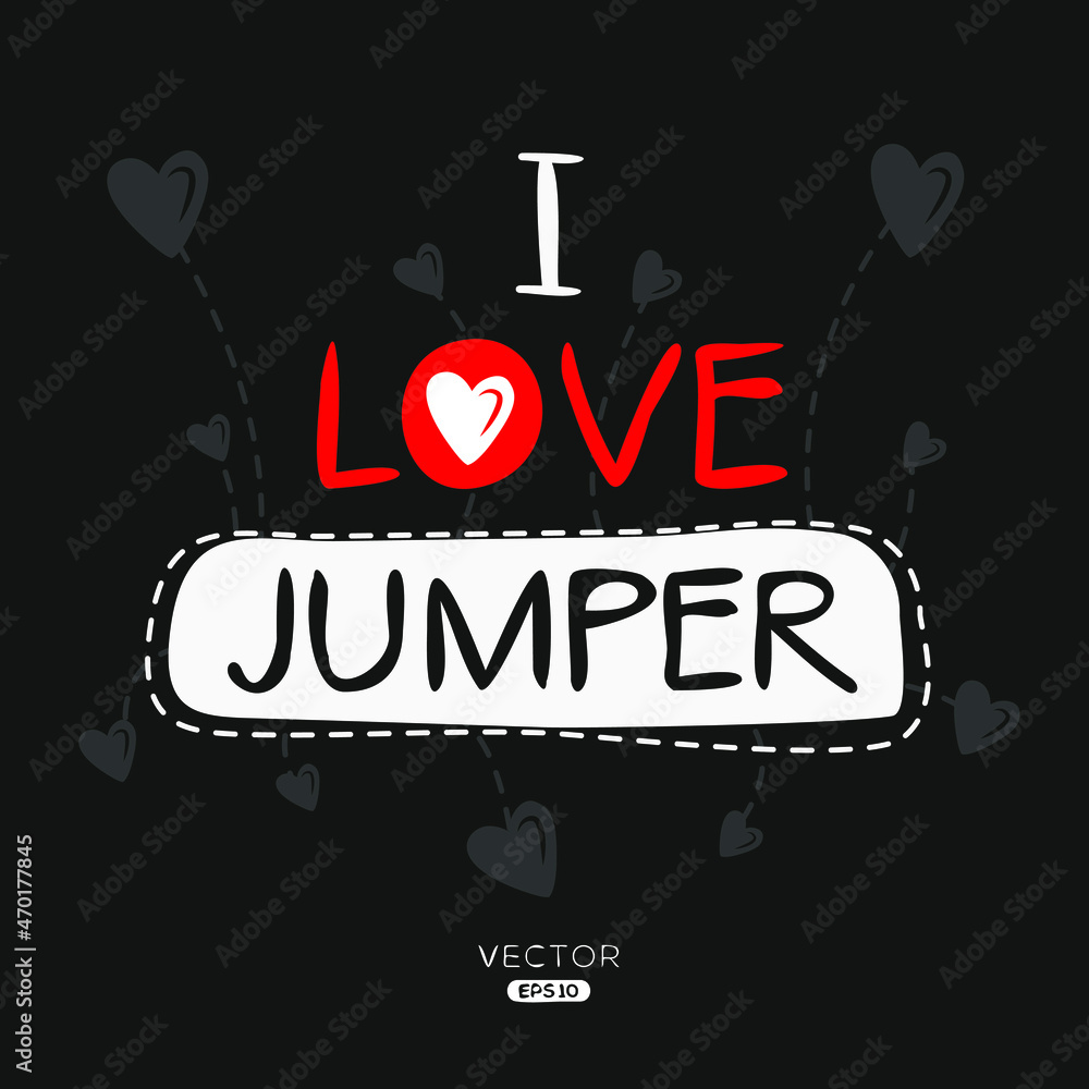 Fototapeta premium Creative Jumper lettering, Can be used for stickers and tags, T-shirts, invitations, vector illustration.