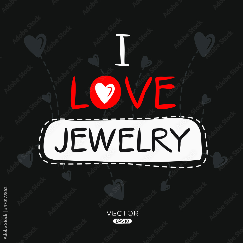 Fototapeta premium Creative Jewelry lettering, Can be used for stickers and tags, T-shirts, invitations, vector illustration.