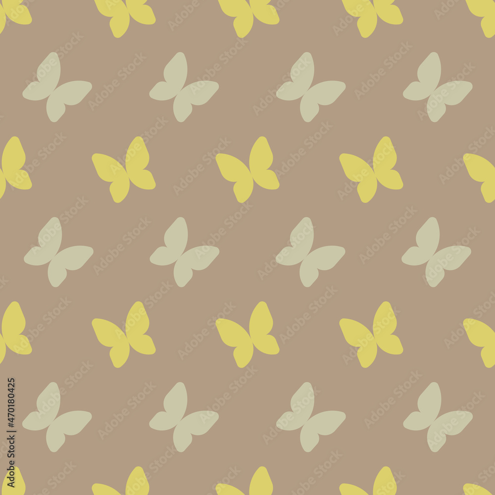 Summer minimalistic pattern with butterflies Summer minimalistic pattern with butterflies