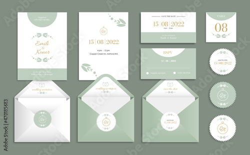 Eco-style wedding invitation
