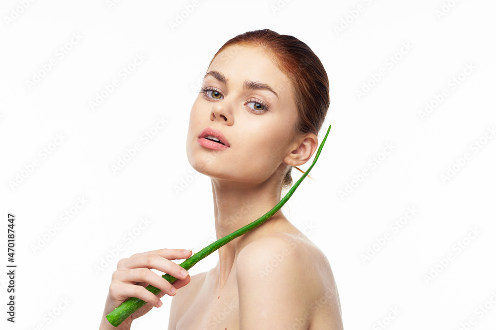 woman with bare shoulders clear skin aloe spa treatments health woman with bare shoulders clear skin aloe spa treatments health