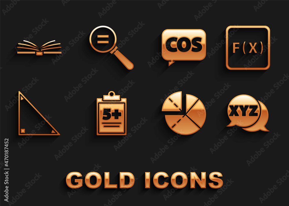 Xy Math Graph Icon Photo Set Test or exam sheet, Function mathematical symbol, XYZ ...