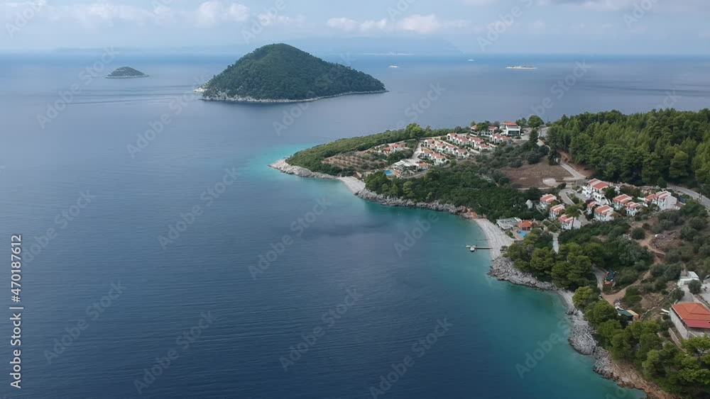 Amazing scenery over Skopelos island Greece in Autumn. Skopelos is the largest island of Sporades, Greece Amazing scenery over Skopelos island Greece in Autumn. Skopelos is the largest island of Sporades, Greece