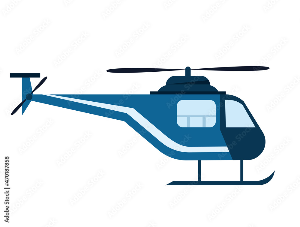 blue helicopter air transport
