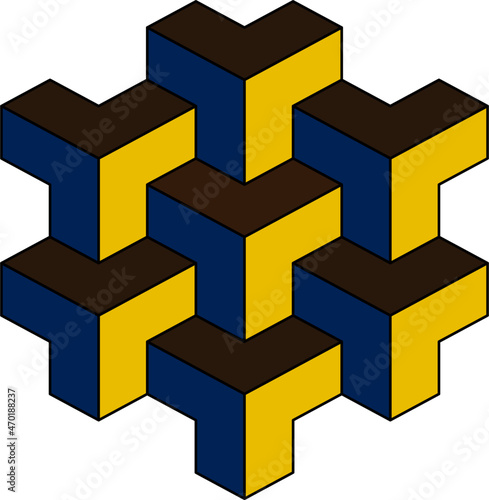 abstract background made of cubes