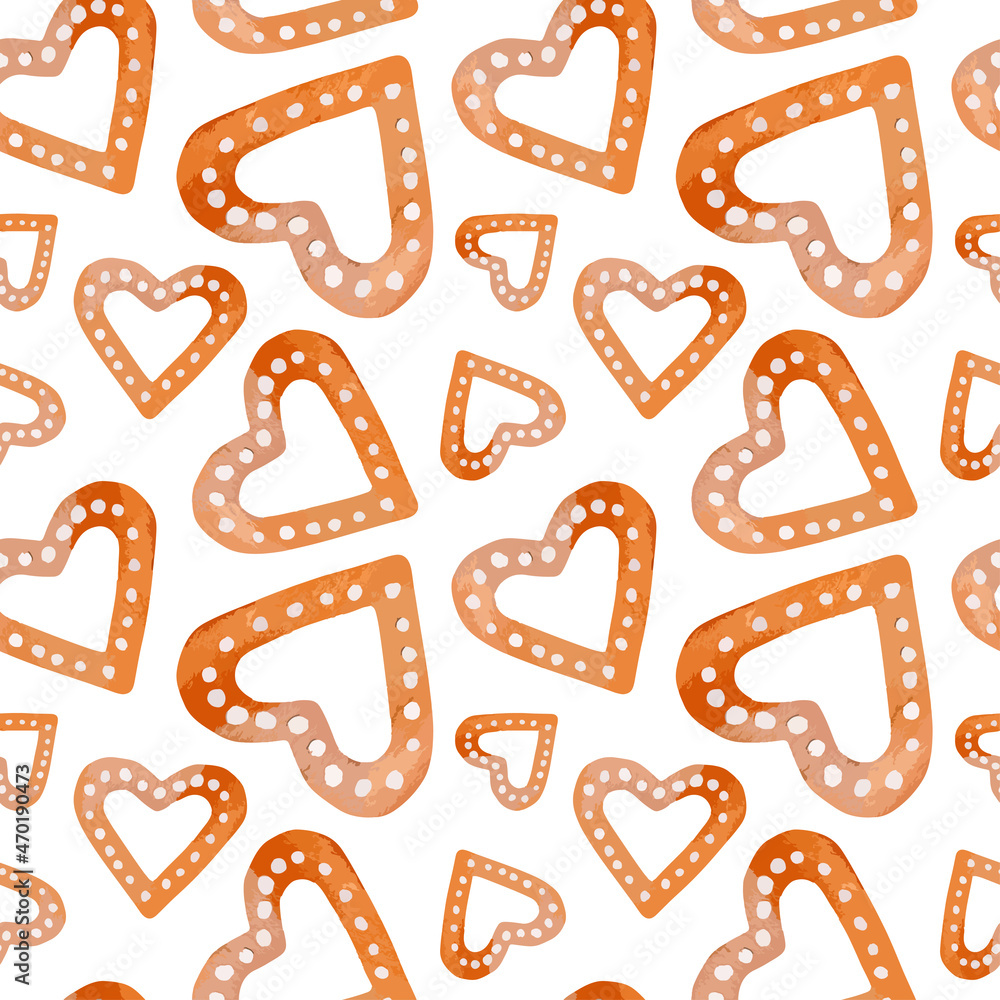 Hand drawn vector christmas seamless pattern with cookies isolated on white background. Hand drawn vector christmas seamless pattern with cookies isolated on white background.