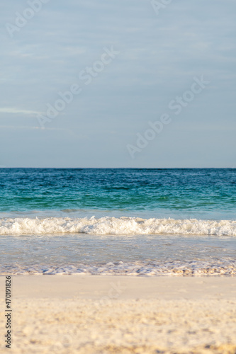 Waves Rolling onto Beach in Tulum, Mexico