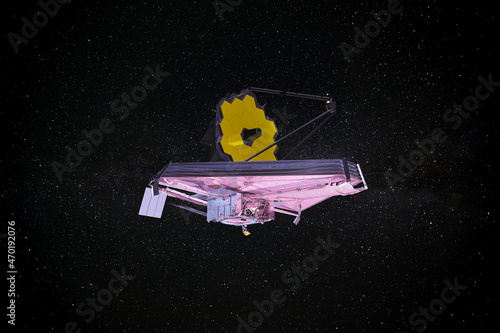 James Webb Space Telescope in Space. This image elements furnished by NASA