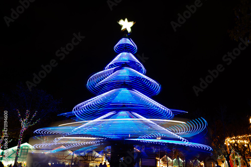 The city of Torrejon de Ardoz celebrates Christmas by illuminating its streets with lights and Christmas decorations. photo