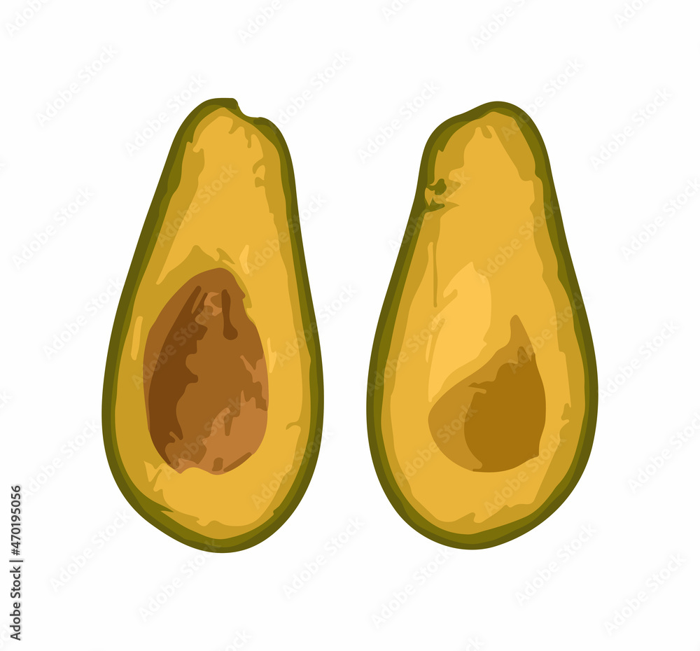 avocado isolated on white background avocado isolated on white background
