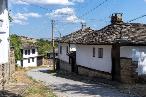 Street and old houses at historical village of Staro Stefanovo, Bulgaria photo