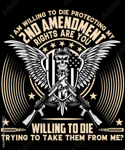 2nd amendment t-shirt design