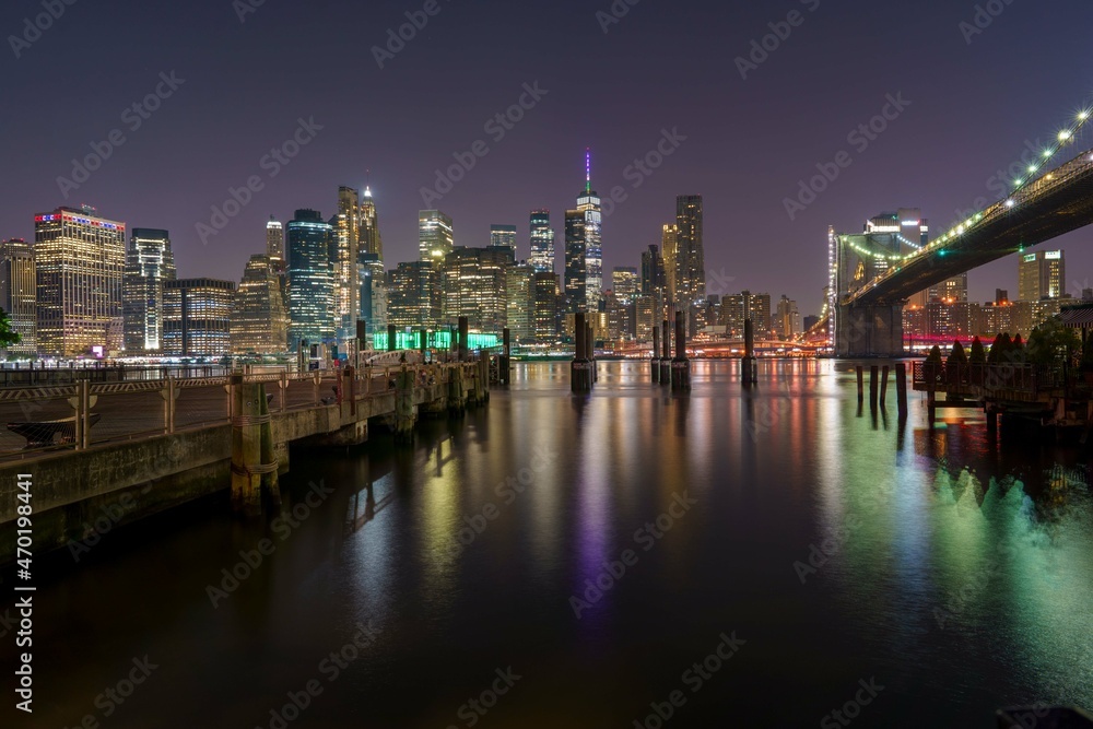 night view of the city New York