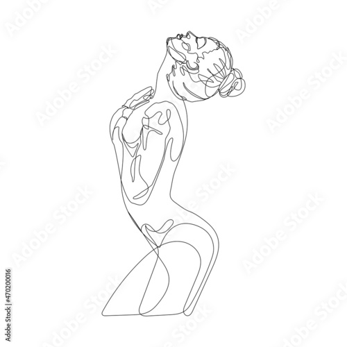 Female one line drawing, Woman outline art, Bedroom wall decor, Nude woman art, Female body print, Minimalist poster, Naked silhouette
