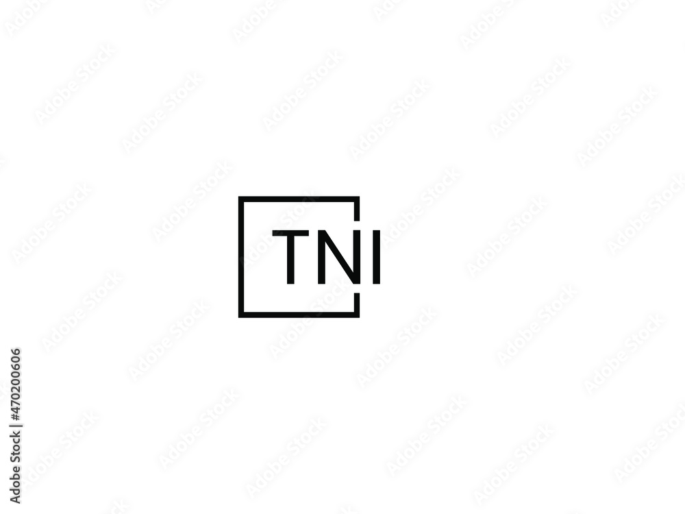 Fototapeta premium TNI letter initial logo design vector illustration