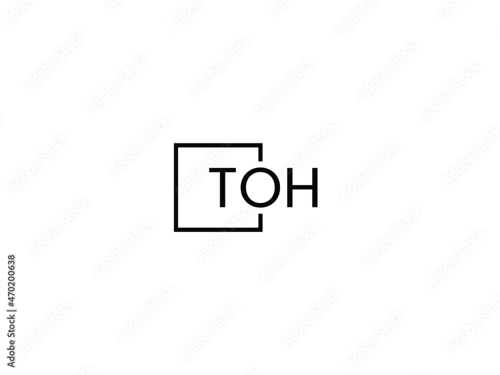 Obraz premium TOH letter initial logo design vector illustration