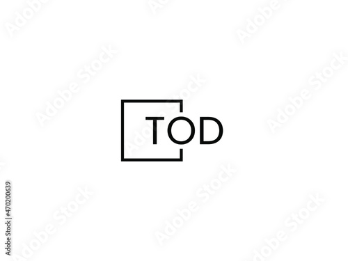 TOD letter initial logo design vector illustration