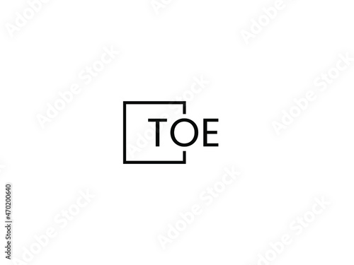 TOE letter initial logo design vector illustration