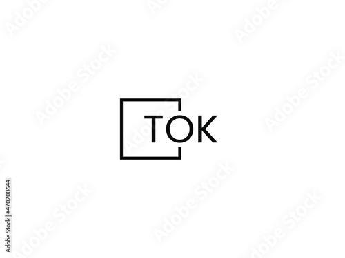 TOK letter initial logo design vector illustration