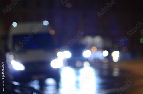 Blurred view of night city  © Yurii Andreichyn