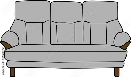 カッコイイ３人掛けのソファーのイラスト素材