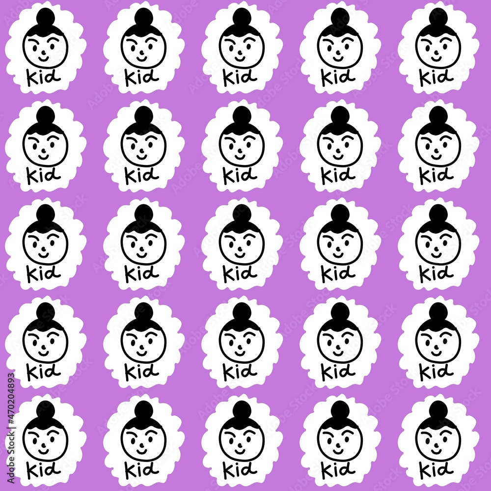 seamless pattern of kid cartoon seamless pattern of kid cartoon