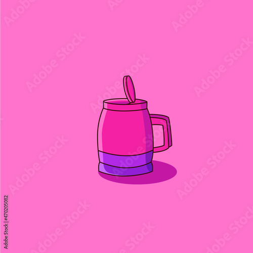 hand draw water flask vector doodle illustration editable for icon or decoration