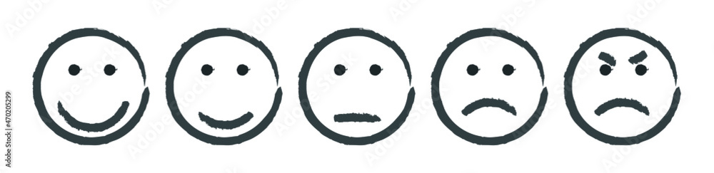 Set of rating emotion faces. Vector illustration Set of rating emotion faces. Vector illustration