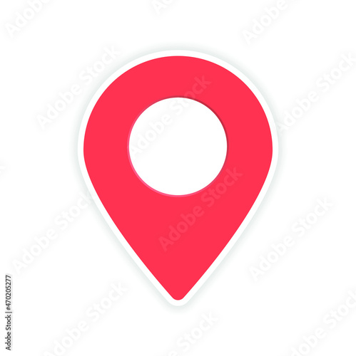 Free Download Location red pin icon sign. Vector illustration - GFXLoad
