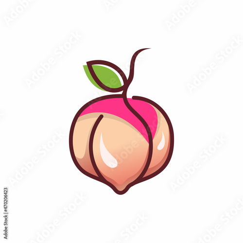 Creative Peach Orange Logo Symbol Design Illustration
