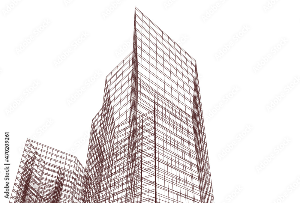 architecture digital drawing vector illustration architecture digital drawing vector illustration