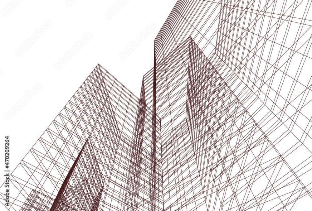 architecture digital drawing vector illustration architecture digital drawing vector illustration