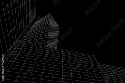 architecture design digital vector illustration